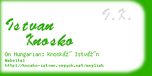 istvan knosko business card